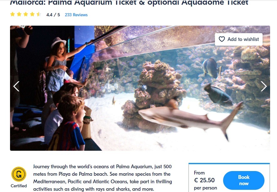 Palma Aquarium ticket GYG