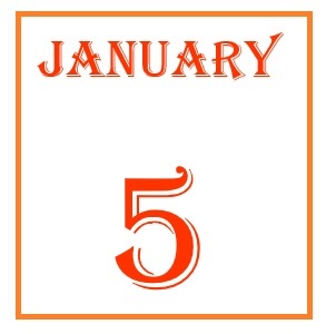 January 5 Calendar Card