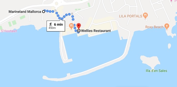 Map of the walk in Portals Nous