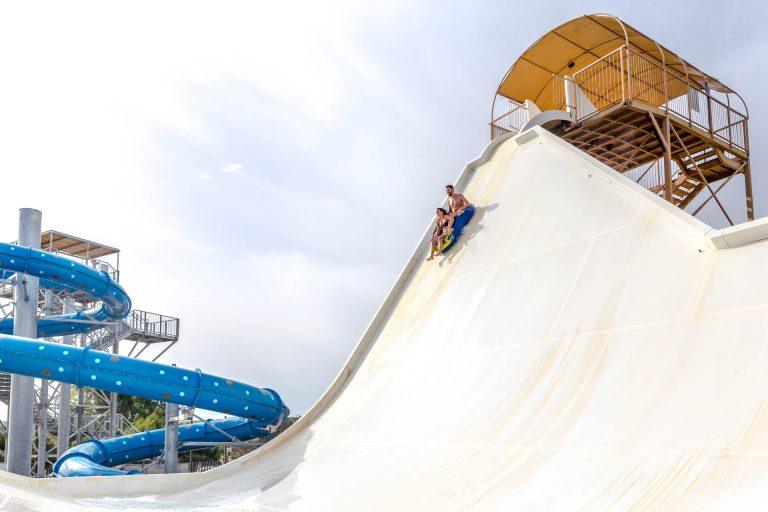 Water slide in western water park