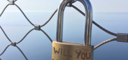 One of the padlock on the Es Colomer Viewpoint