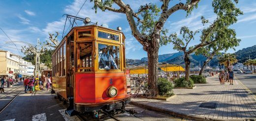 Tram in Puerto Soller - top of Mallorca on Instagram spots