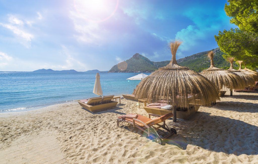 View of Formentor Beach in Mallorca