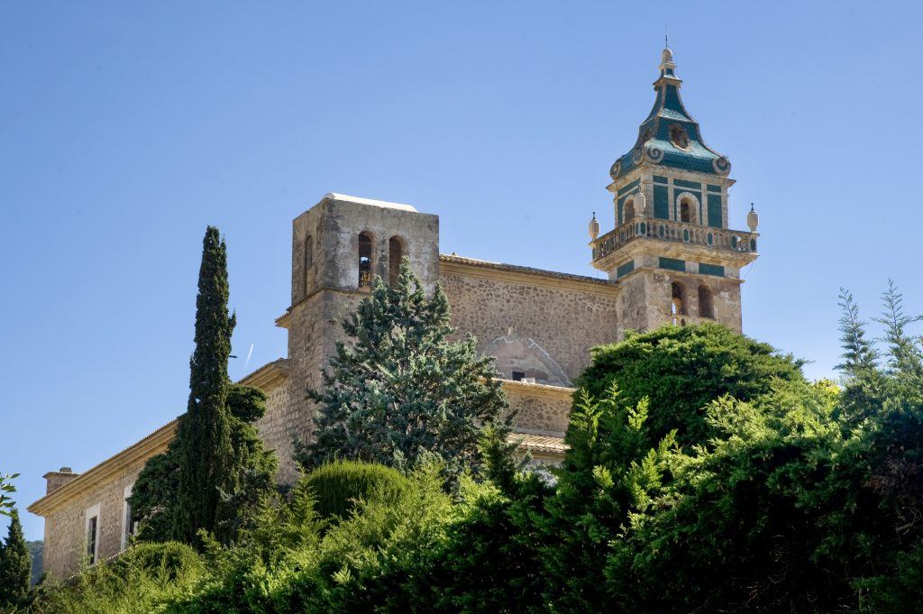 View of Carthusian Monastery in Valldemossa Mallorca