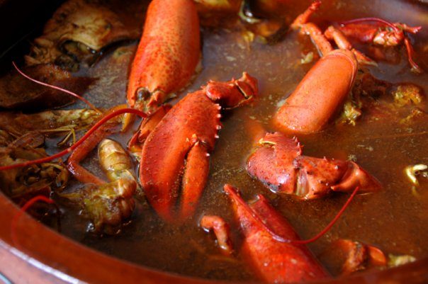 Caldereta de langosta typical dish from Menorca