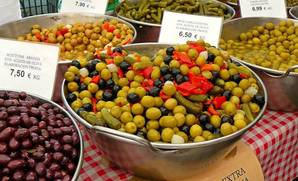 Olives in mallorca local market