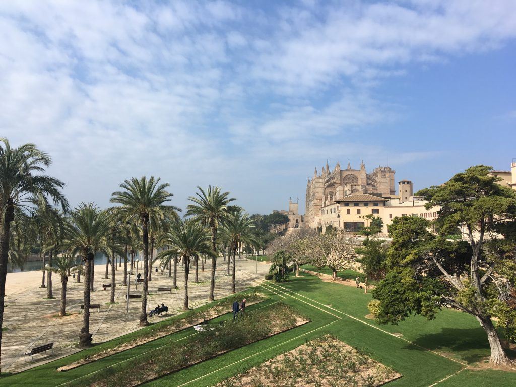 View of Cathedral La Seu in Palma de Mallorca