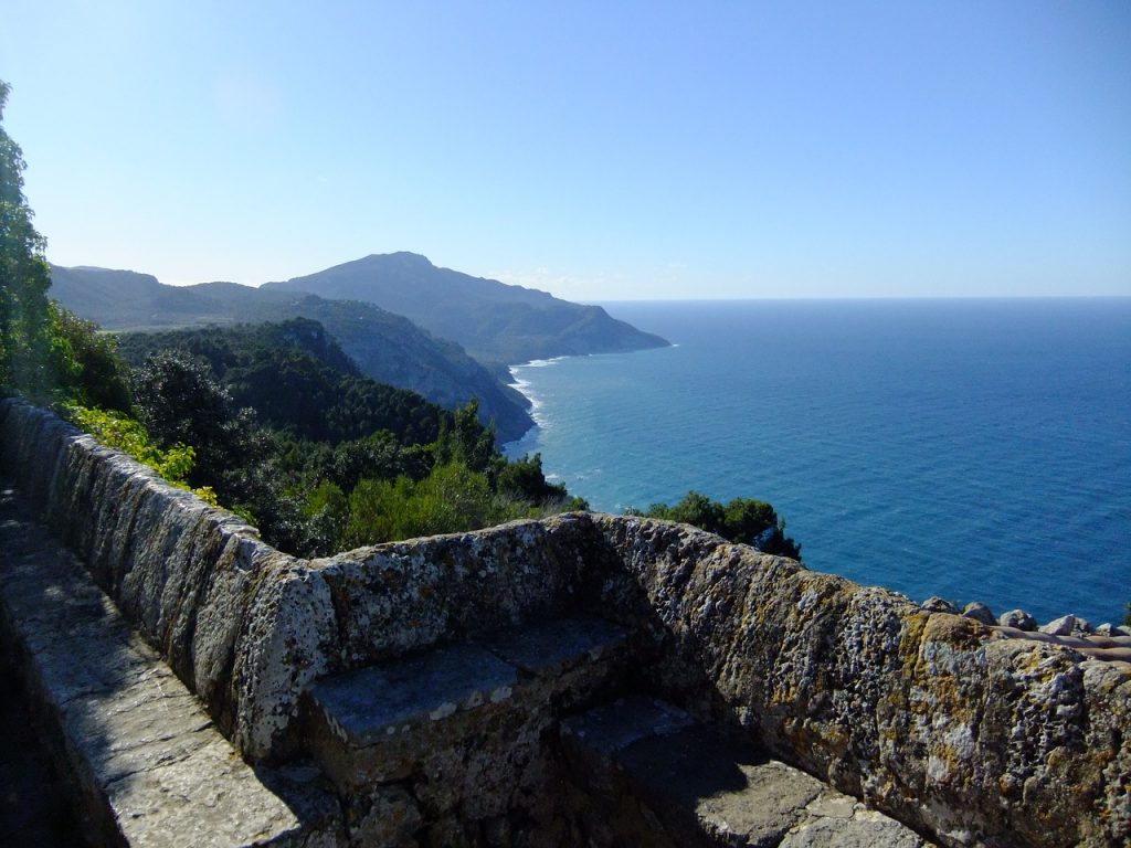 Hiking on GR221 route in mallorca