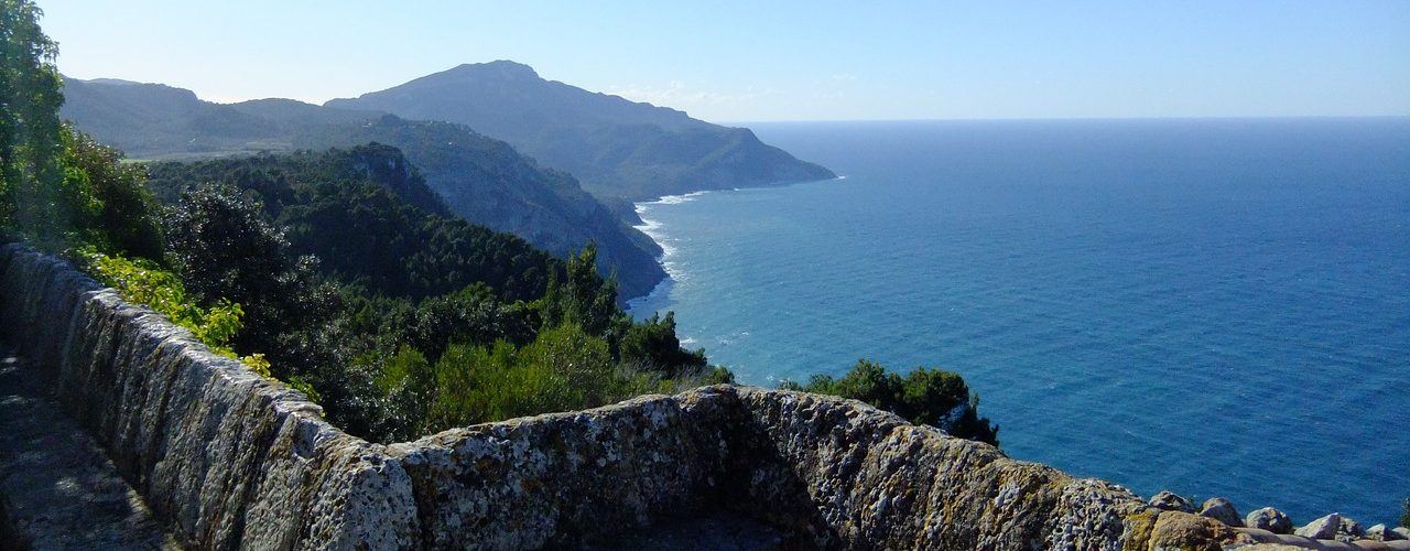 Hiking on GR221 route in mallorca